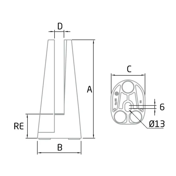 Pinza CZCC-801-esquema