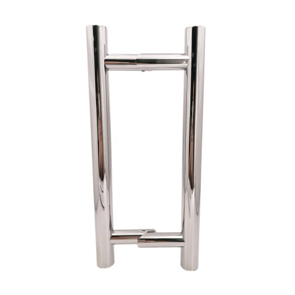 JUEGO TIRADOR "H" DESPLAZADO 45º TUBO 32ØMM CC:300MM L:400MM INOX SATINADO