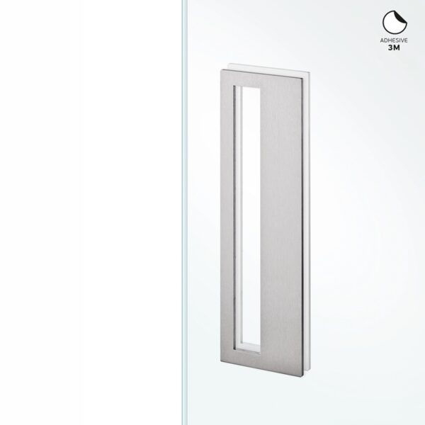 Cazoleta rectangular 300x90mm para vidrio para pegar con adhesivo 3M JNFIN16561