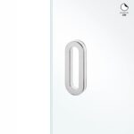 Cazoleta oval 150x60mm para cristal con pegatina3M JNFIN16562