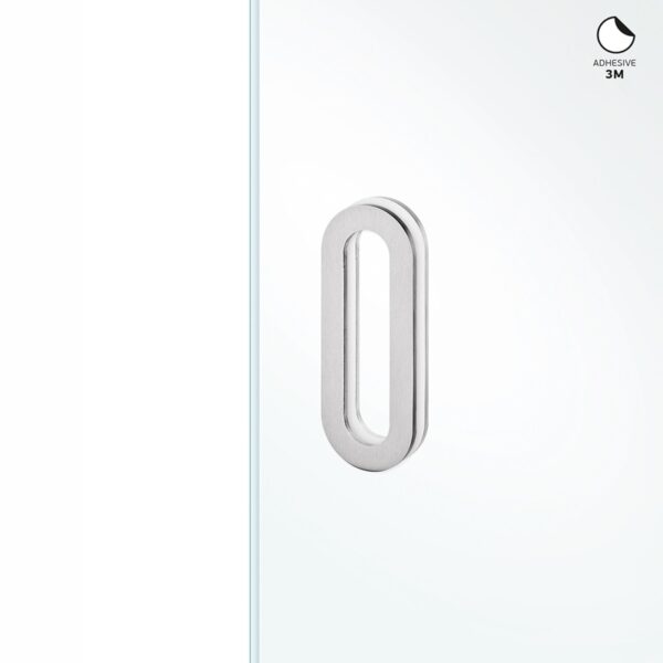 Cazoleta oval 150x60mm para cristal con pegatina3M JNFIN16562