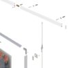 Sistema de suspensión de cuadro blanco JNFIN29001