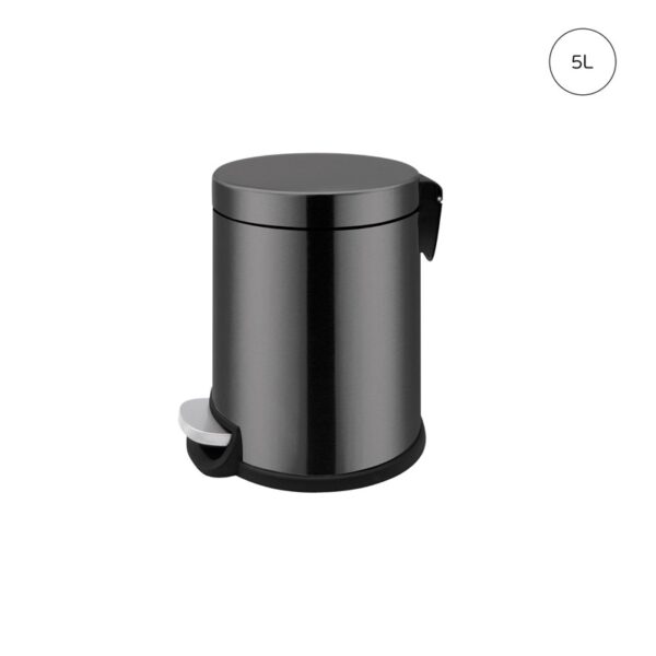 Balde papelera TITANIUM BLACK 5L