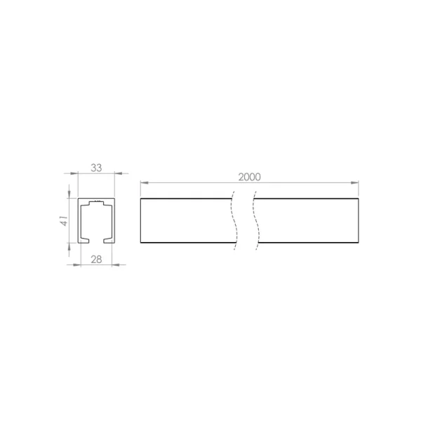 Carril PF0004 superior simple-esquema
