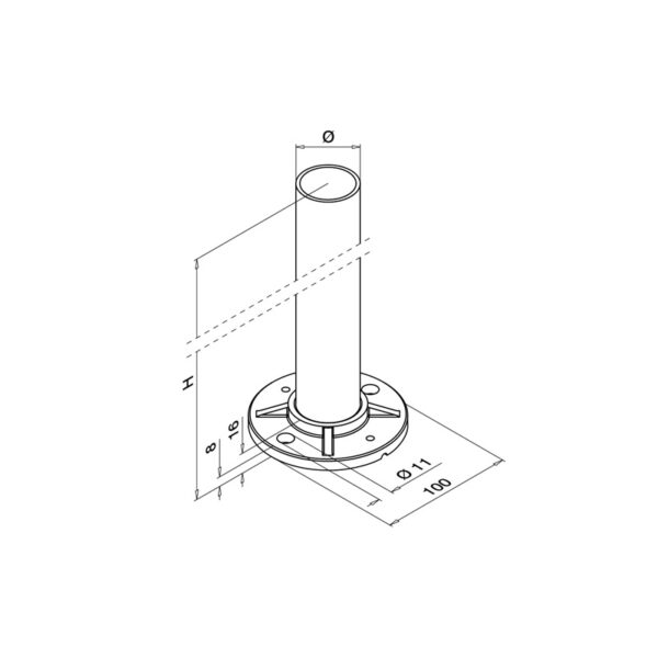Poste QR140921-242-10-esquema