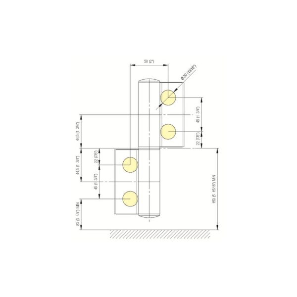 Bisagra doble MI83550-esquema