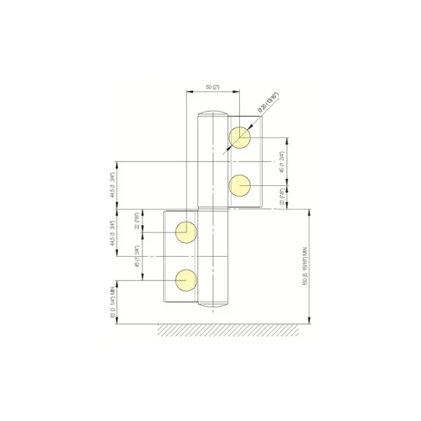 Bisagra doble MIEV835E50SOLR-esquema
