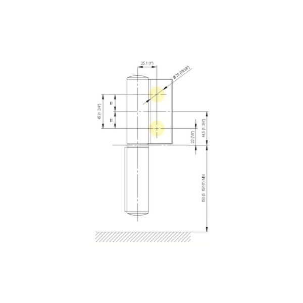 Bisagra simple MI835E10NSOL-esquema