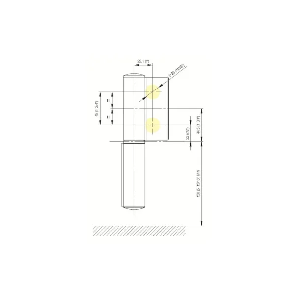 Bisagra simple MI835E10NSOL-esquema