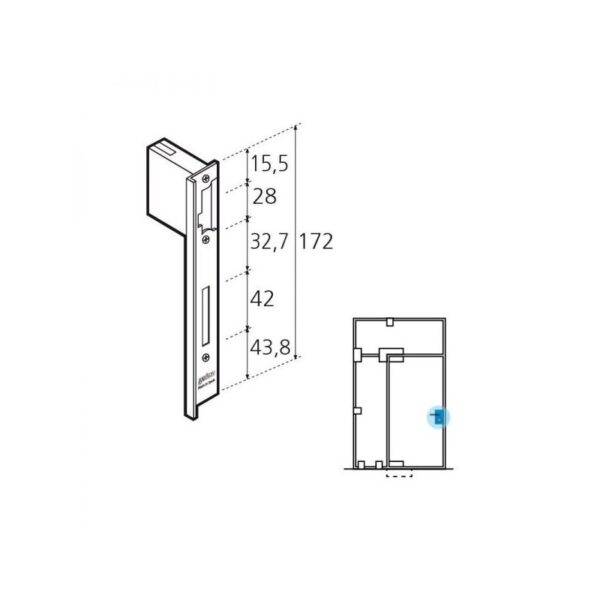 Cerradero eléctrico GE9.1ETIS-esquema