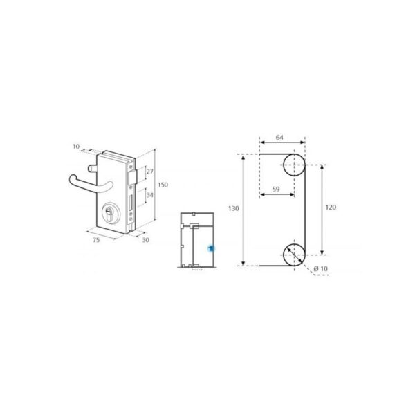 Cerradura GE04-0-esquema