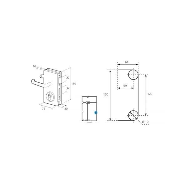 Cerradura GE04-0-esquema