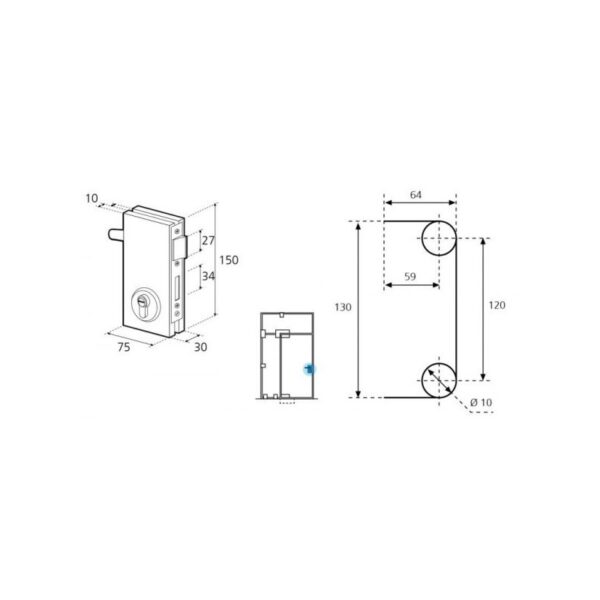 Cerradura GE04-0MBIB-esquema