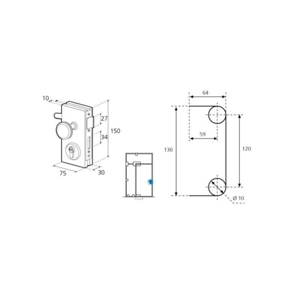 Cerradura GE04-0NP-esquema