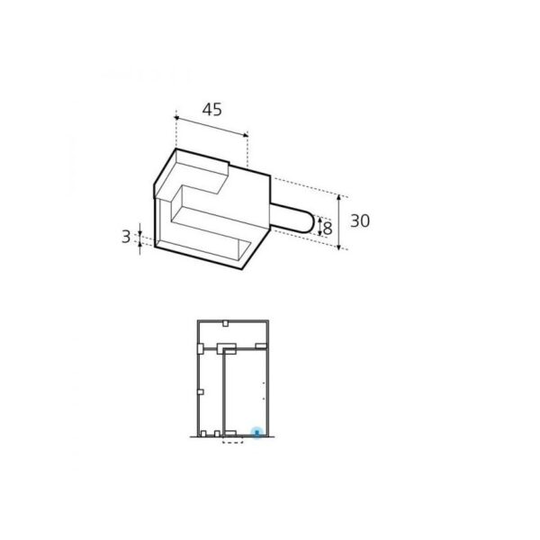 Cerrojillo sencillo GE07-0-esquema