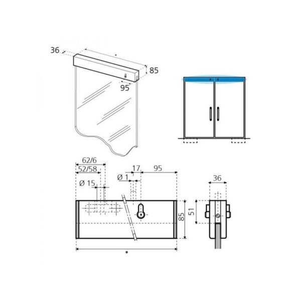 Plinto alto GE17370IS-esquema