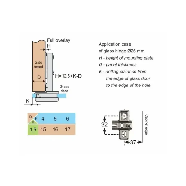 Bisagra SI1501701-esquema