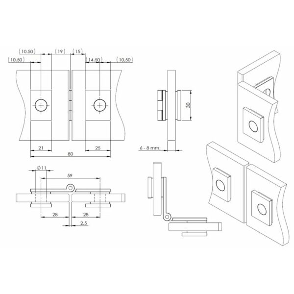 Bisagra SI1506500-0-esquema