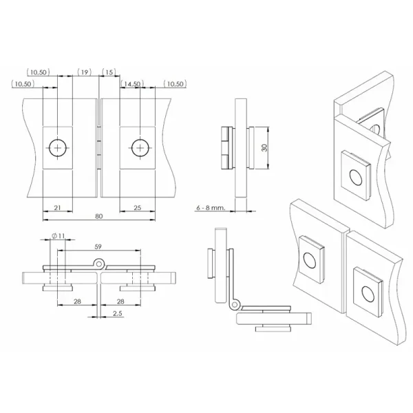 Bisagra SI1506500-0-esquema