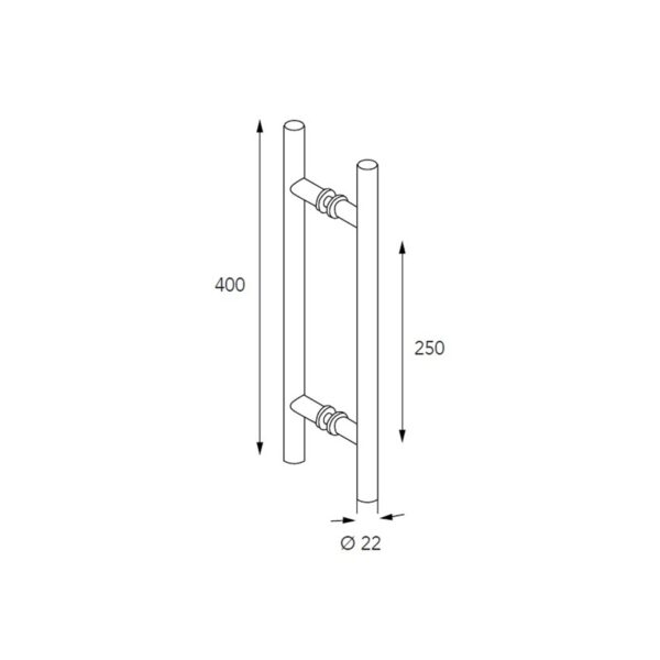 Tirador doble SUIST422-esquema