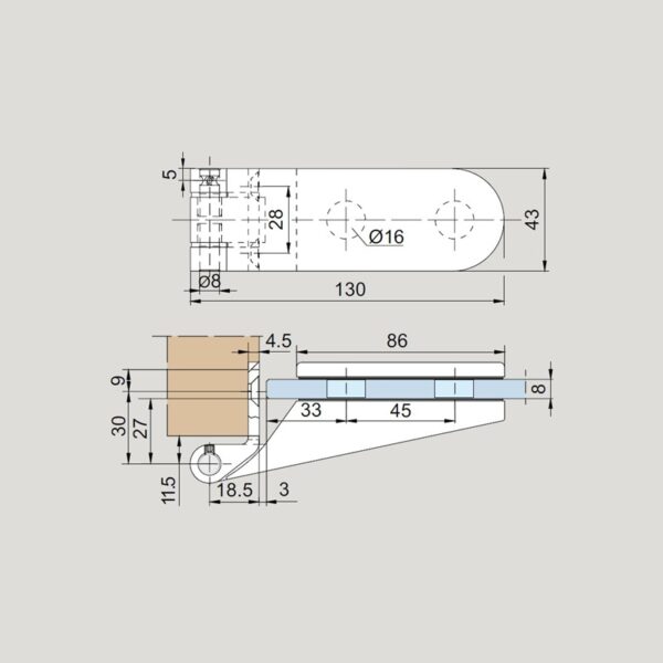 Bisagra DO81023215099-esquema