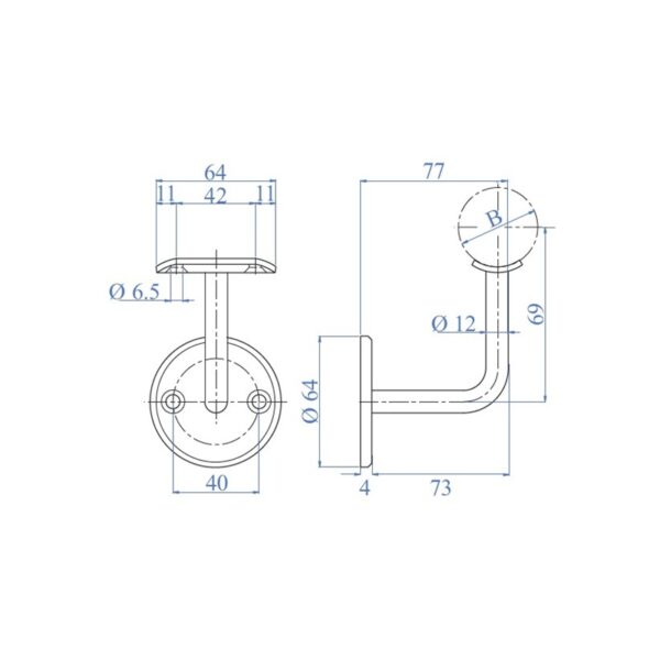 Soporte INDE02233-esquema