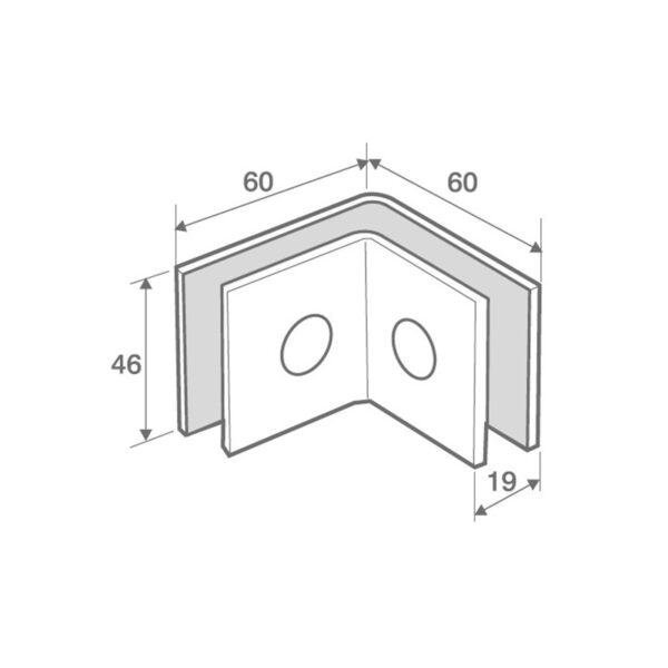 Unión TRA1A2 ángulo 90º-esquema