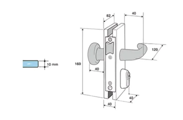 Cerradura Meia TR1038 muesca-tr1038