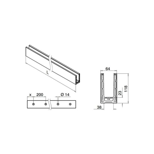 Perfil QR168310-025-esquema