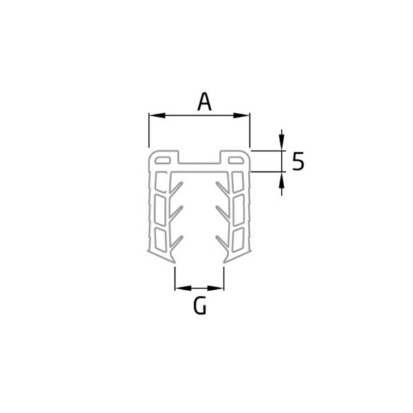 Junta para tubo ranurado-esquema