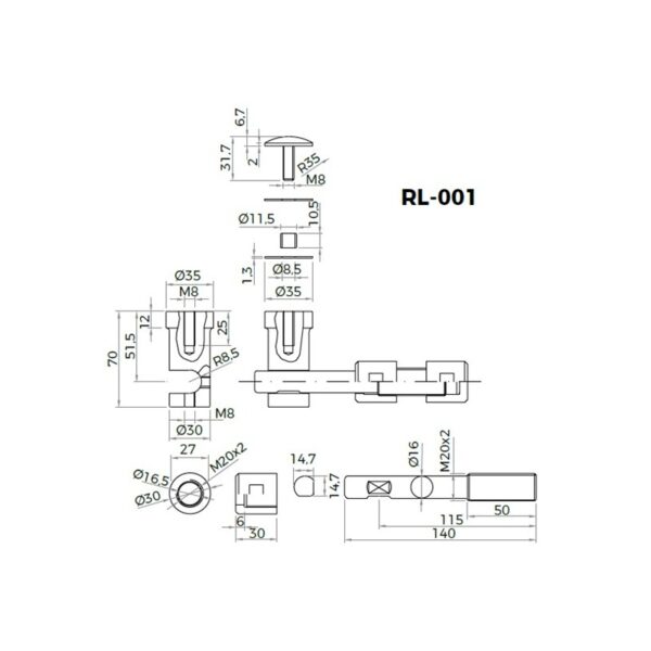 Grampón INRL001-esquema