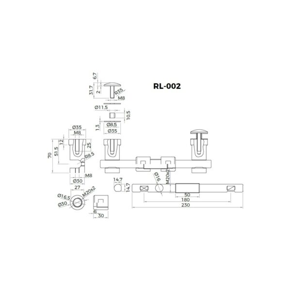 Grampón INRL002-esquema
