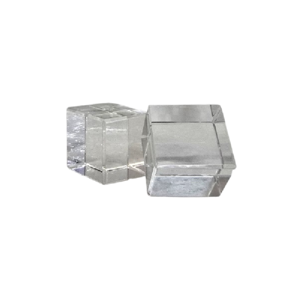 Pomo cubo vidrio POMO20X20