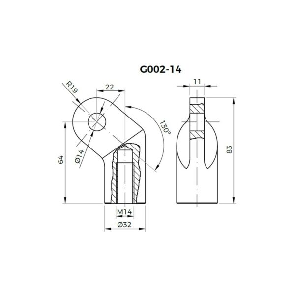 Soporte ING002-14 de tensor-esquema