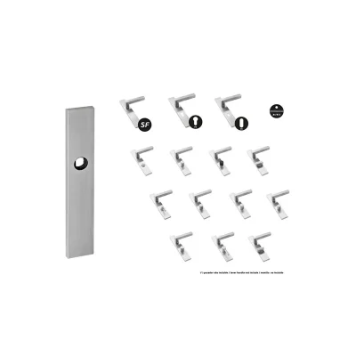 Juego de placas para manillas (Bombín europeo 72mm) con muelle JNFIN03008PZ72
