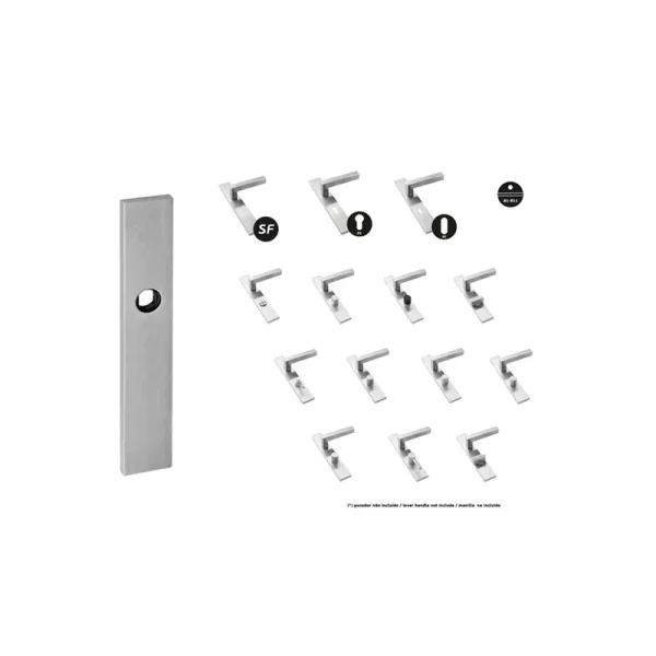 Juego de placas para manillas ciegas con muelle JNFIN03008SF