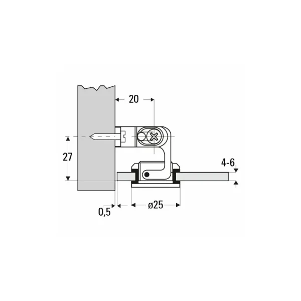 Bisagra para vitrina BO5205271-2