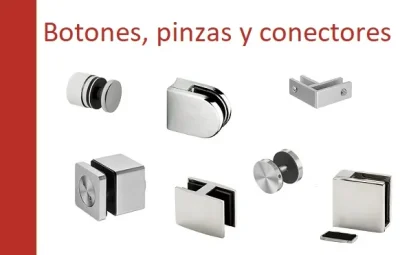 Botones, pinzas y conectores de barandillas